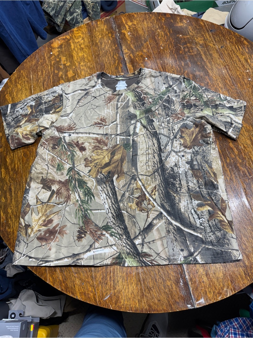 Realtree Short Sleeve Woodland Camo Tee - Brown, Green, Tan